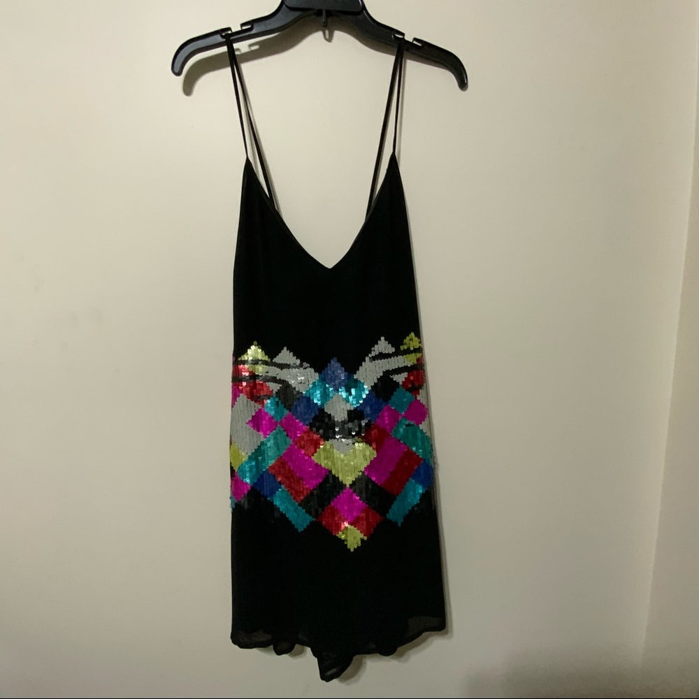 Nasty Gal mini dress with multi sequins NWT